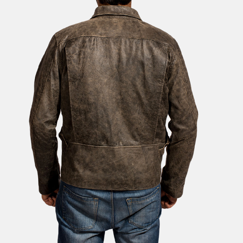 Mens Dust Black Leather Jacket